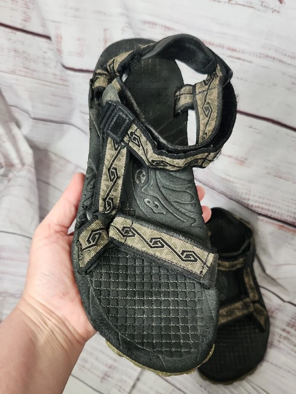 Teva Men's Black and Tan Sport Sandals